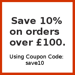 Save 10% on all UK Orders over £100